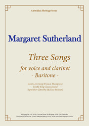 Three Songs for Voice and Clarinet - baritone