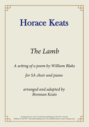 Lamb, The (Blake) SA and piano