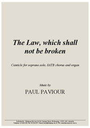 Law, which shall not be broken, The