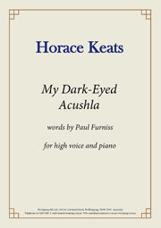 My Darked-eyed Acushla, (Furniss)