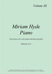 Miriam Hyde Piano Volume III - album