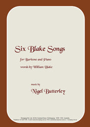 Six Blake Songs (Blake) - Baritone