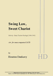 Swing Low, Sweet Chariot - SATB