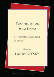 Two Pieces for Solo Piano