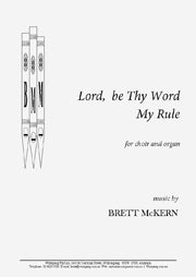 Lord, be Thy Word my Rule